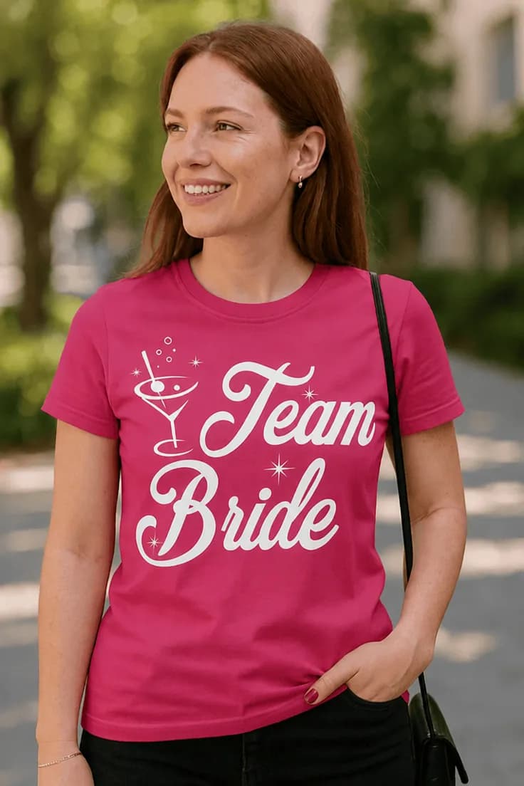 Hauska t-paita Team bride lasilla – Team Bride