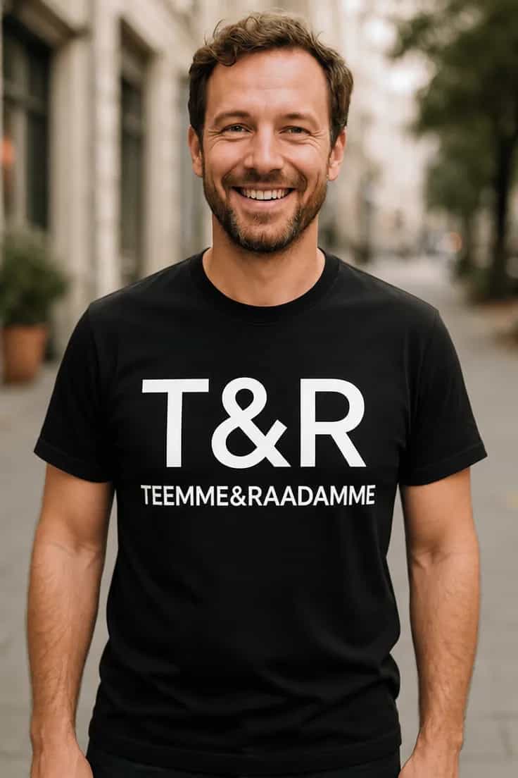 Hauska t-paita Teemme ja raadamme – T&R