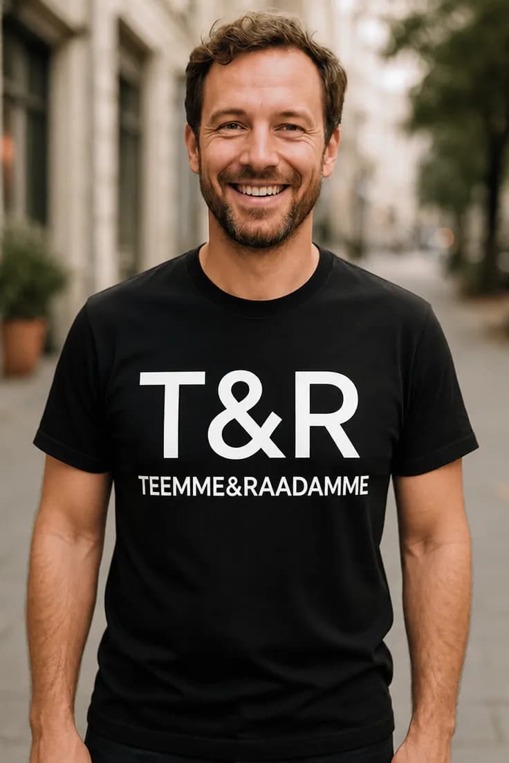 Hauska t-paita Teemme ja raadamme – T&R