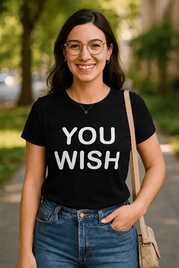 Hauska t-paita Toiveajattelua – YOU WISH