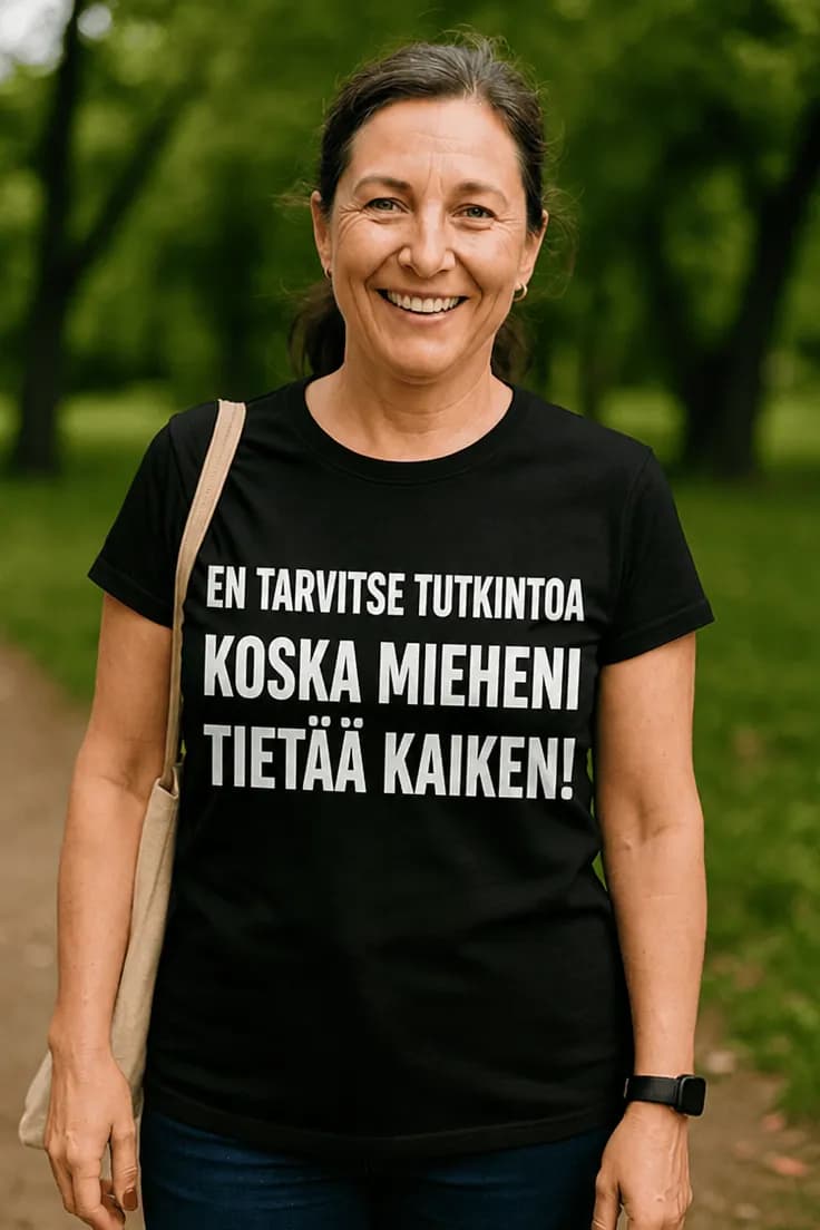 Hauska t-paita Tutkintoa ei tarvita