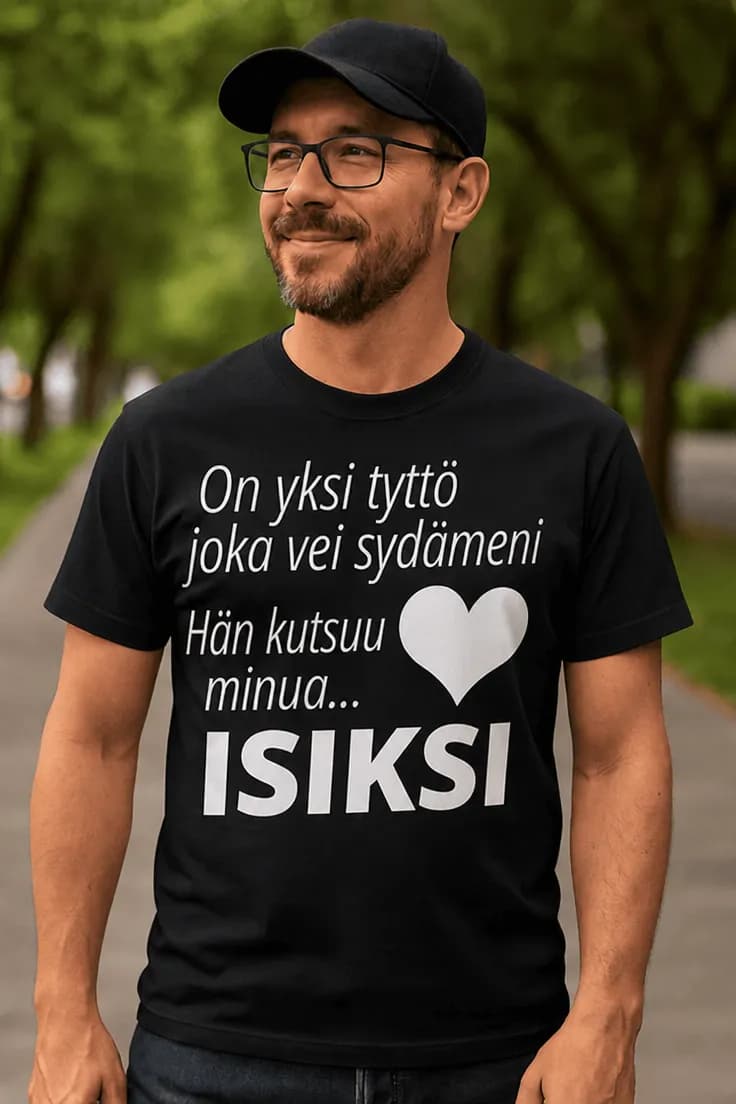 Hauska t-paita Tyttö kutsuu isiksi