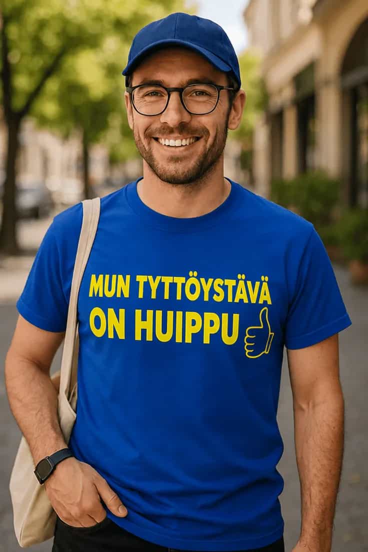 Hauska t-paita Tyttöystävä on huippu | MUN TYTTÖYSTÄVÄ