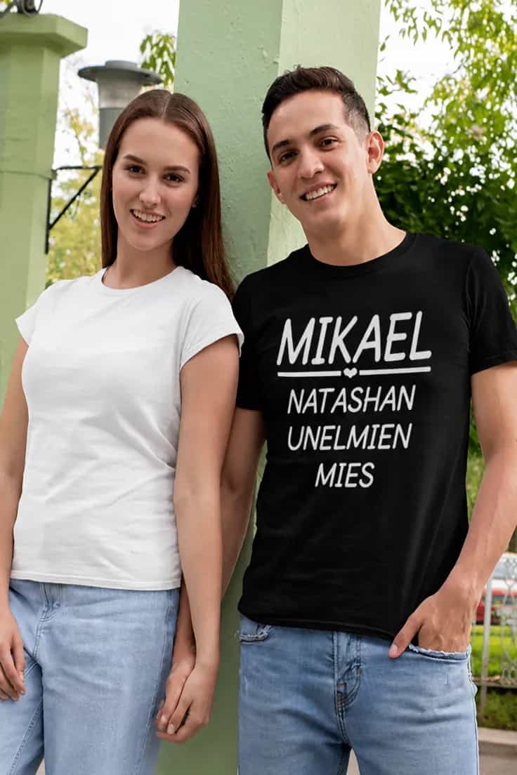 Hauska t-paita Unelmien mies nimellä – MIKAEL