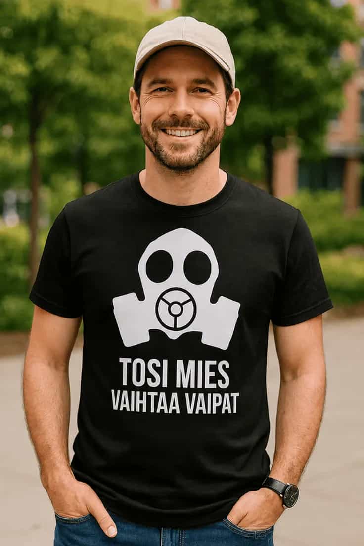 Hauska t-paita Vaipanvaihtajan lahja – TOSI MIES