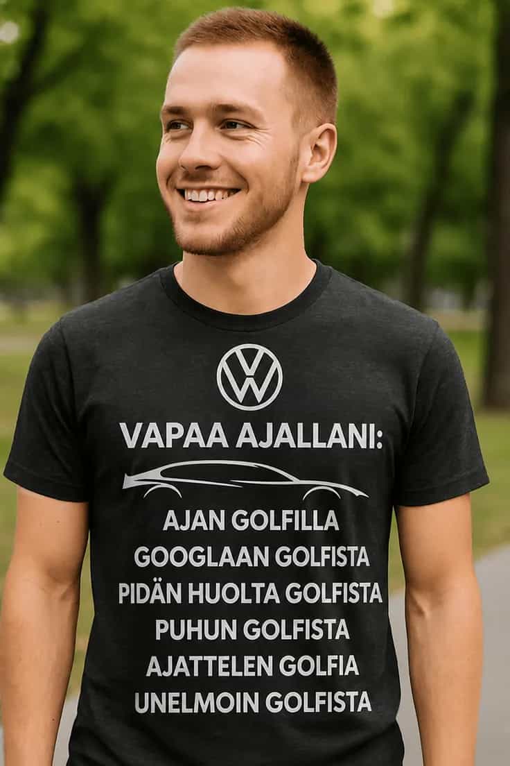 Hauska t-paita Vapaa aika Golfin kanssa