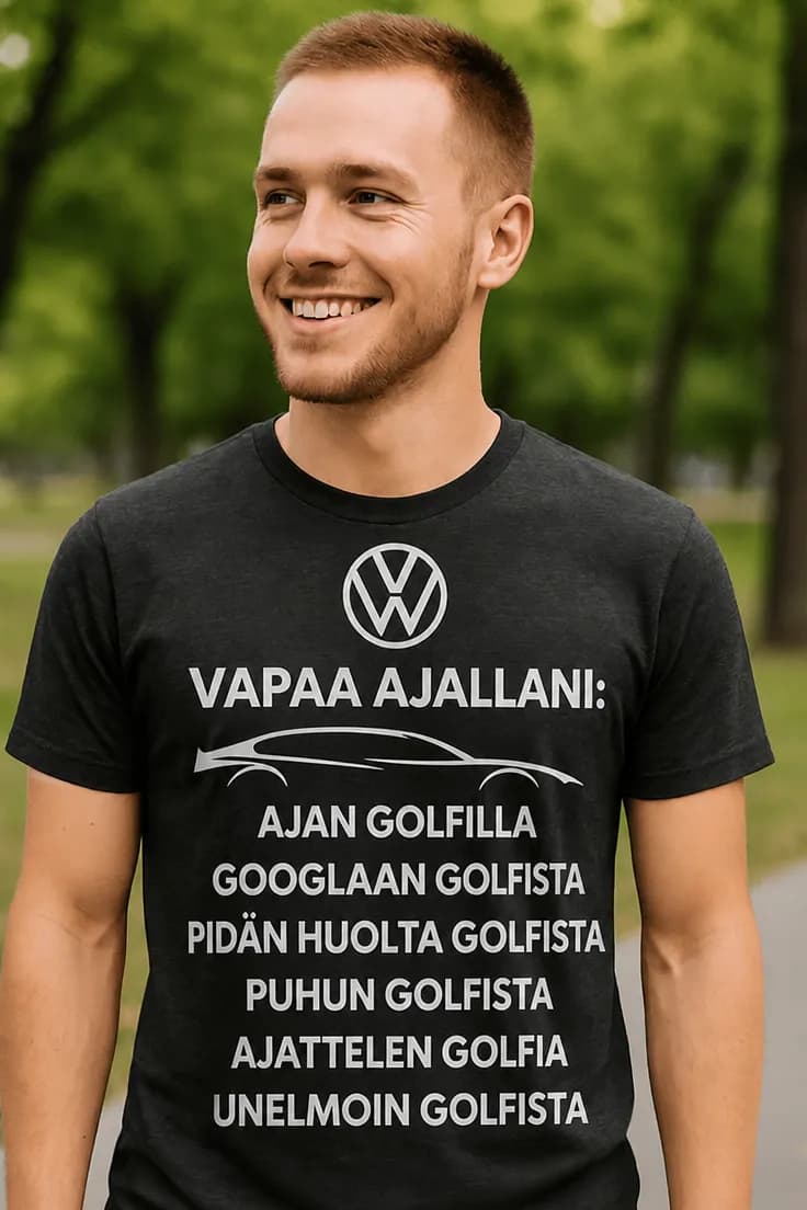 Hauska t-paita Vapaa aika Golfin kanssa