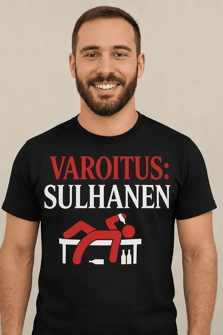 Hauska t-paita Varoitus sulhanen | VAROITUS: