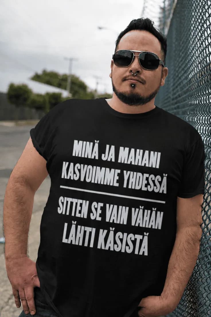 Hauska t-paita Vatsa lähti käsistä | MINÄ JA MAHANI