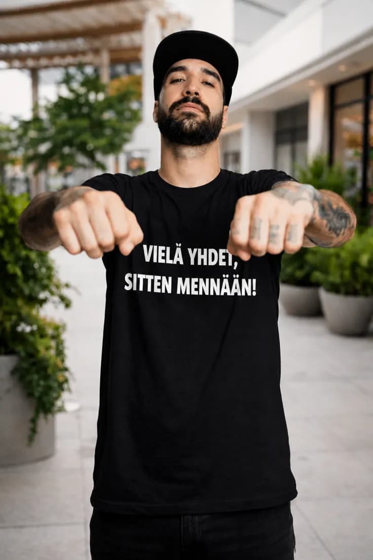 Hauska t-paita Vielä yhdet sitten mennään