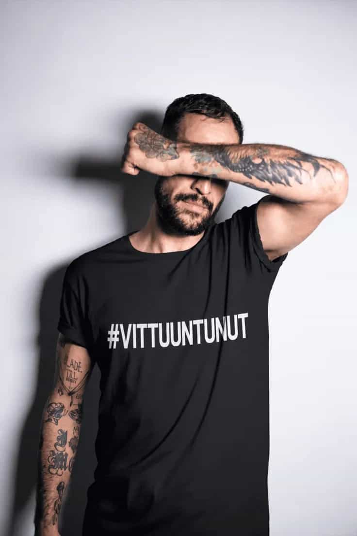 Vittuuntunut t-paita – punainen versio