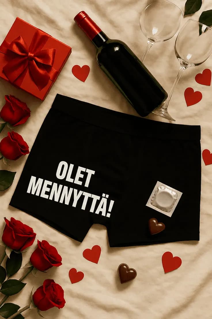 Hauskat bokserit Olet mennyttä – OLET MENNYTTÄ!