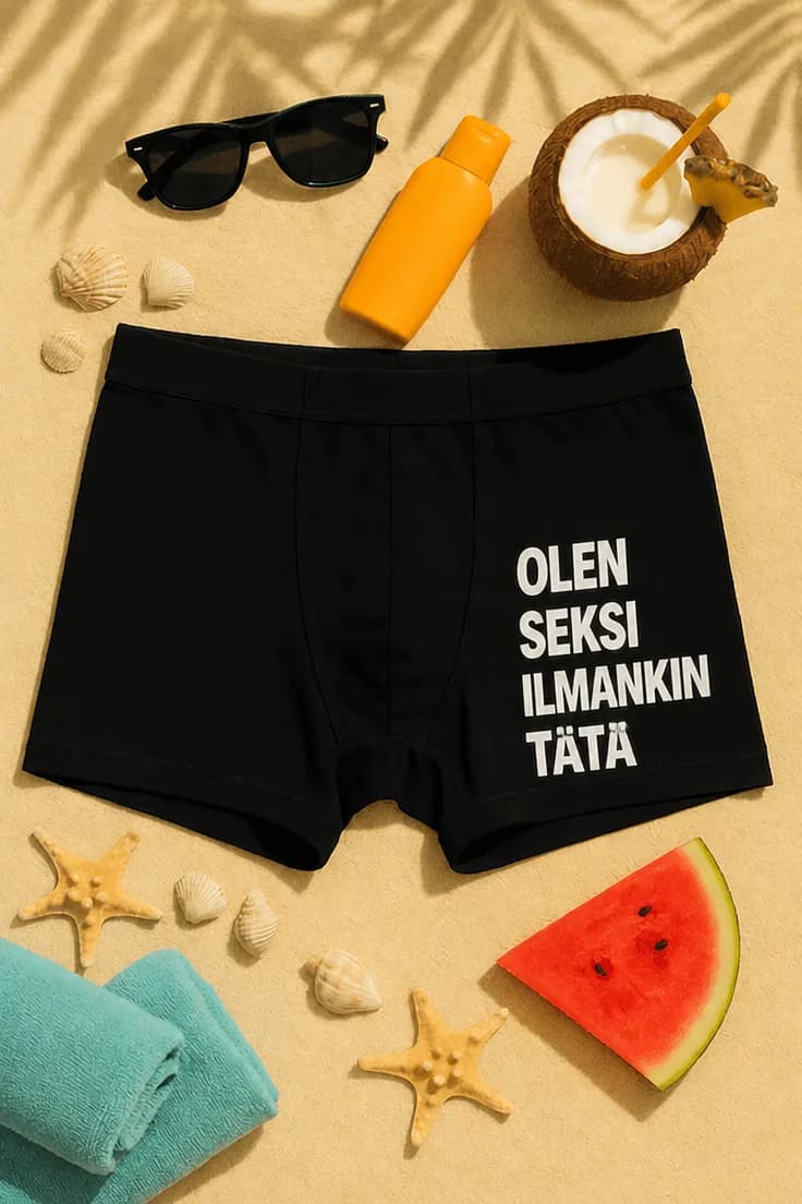 Hauskat bokserit OLEN SEKSI ILMANKIN TÄTÄ
