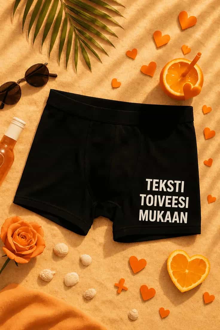 Hauskat bokserit Teksti toiveesi mukaan