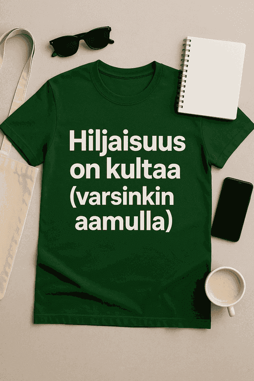 Hiljaisuus on kultaa (varsinkin aamulla) - T-paita