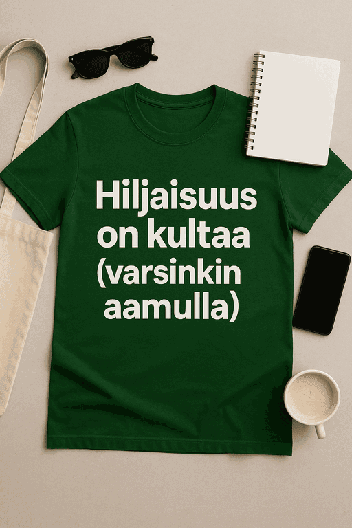 Hiljaisuus on kultaa (varsinkin aamulla) - T-paita