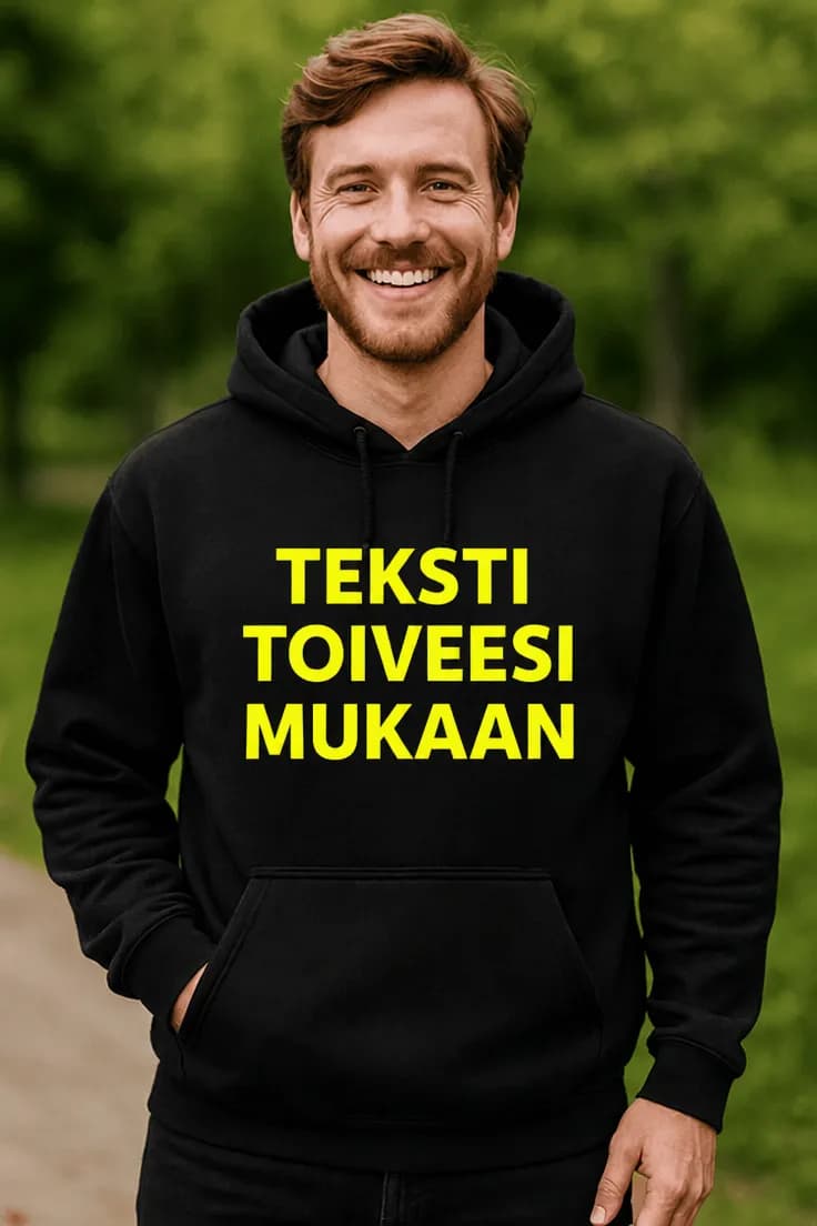 Huppari omalla tekstillä – TEKSTI TOIVEESI MUKAAN