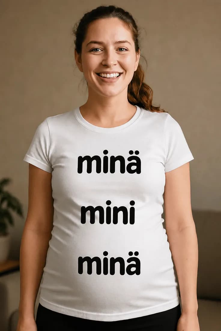 Äitiys t-paita Minä mini minä | minä mini minä