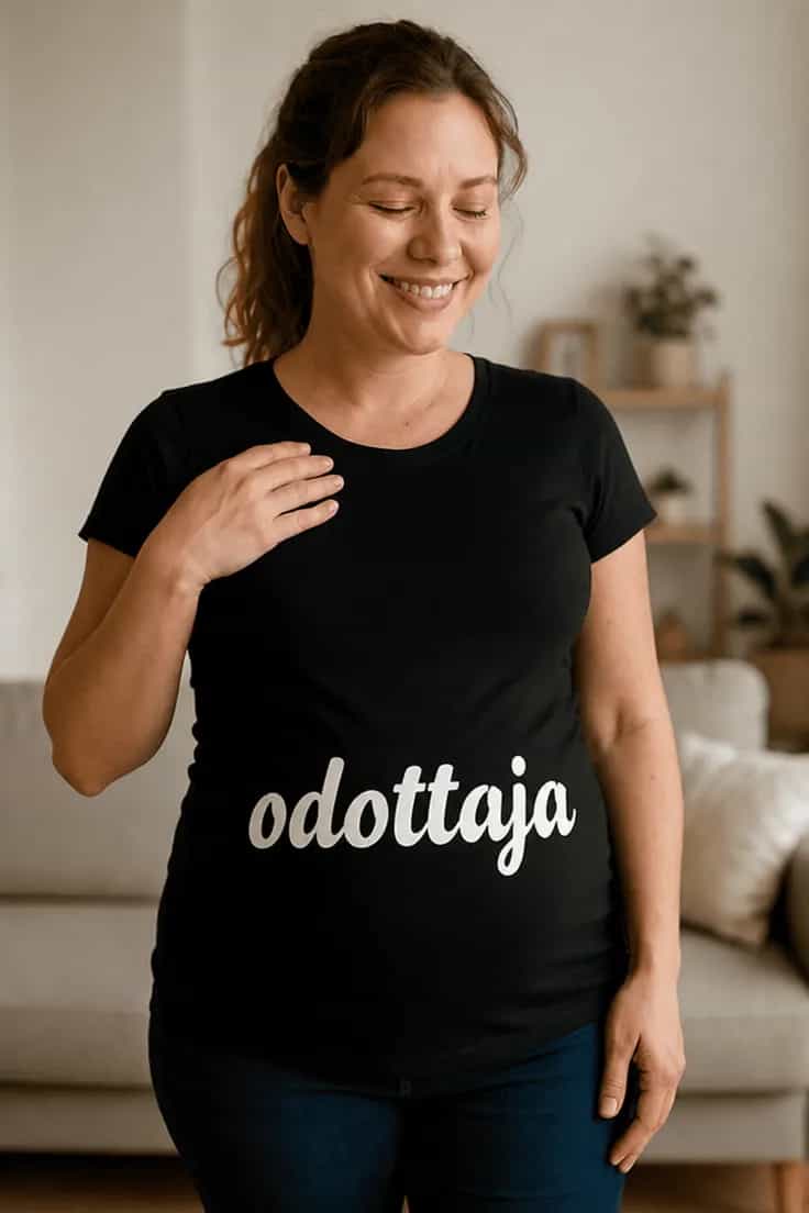 Äitiys t-paita Odottaja – odottaja