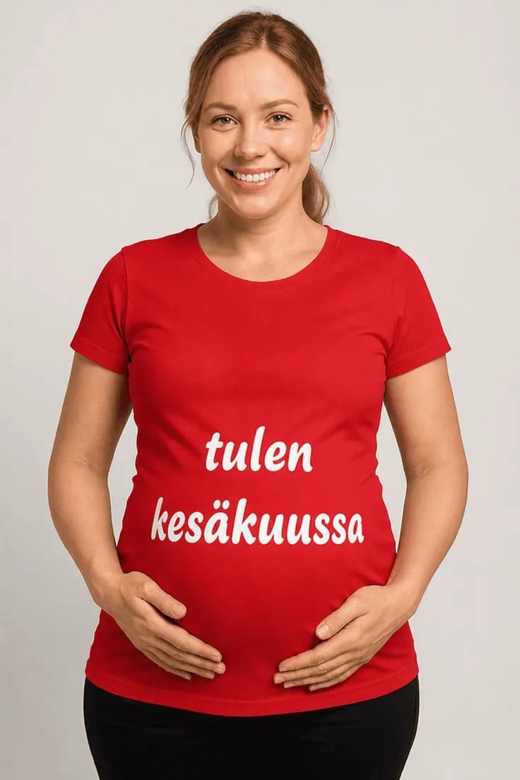 Äitiys t-paita Tulen kesäkuussa