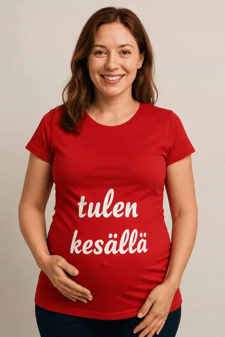 Äitiys t-paita Tulen kesällä - tulen kesällä