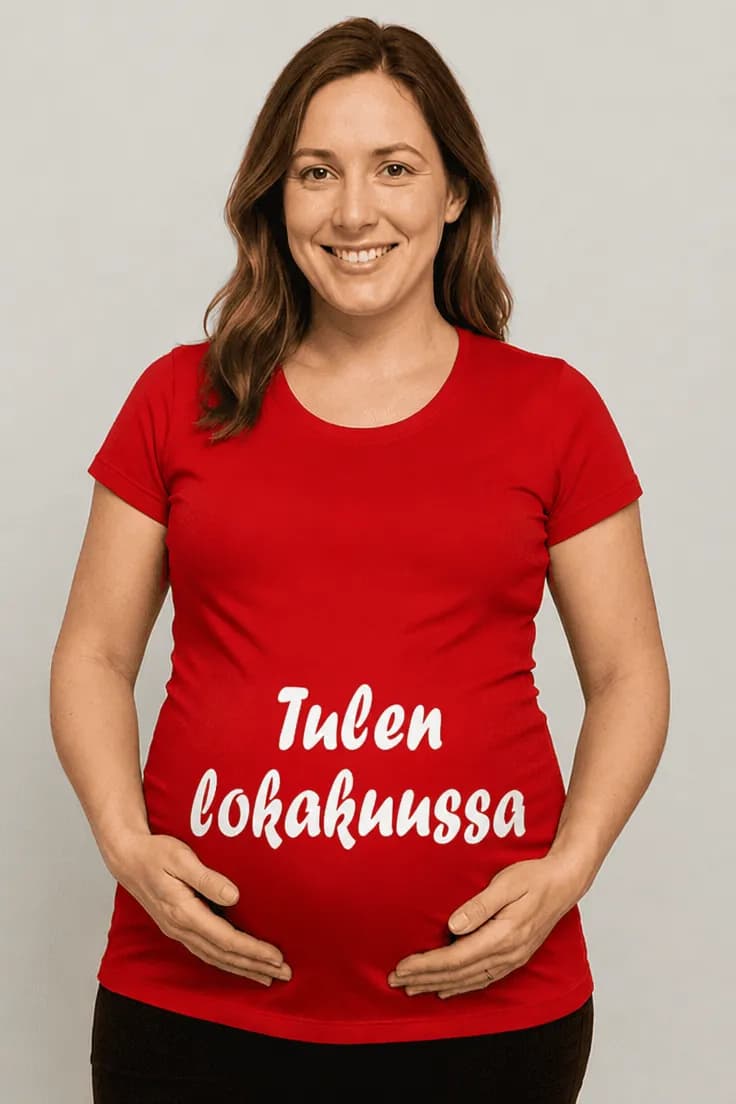 Äitiys t-paita Tulen lokakuussa