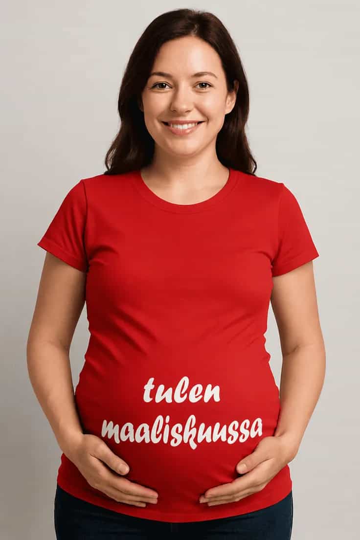 Äitiys t-paita Tulen maaliskuussa