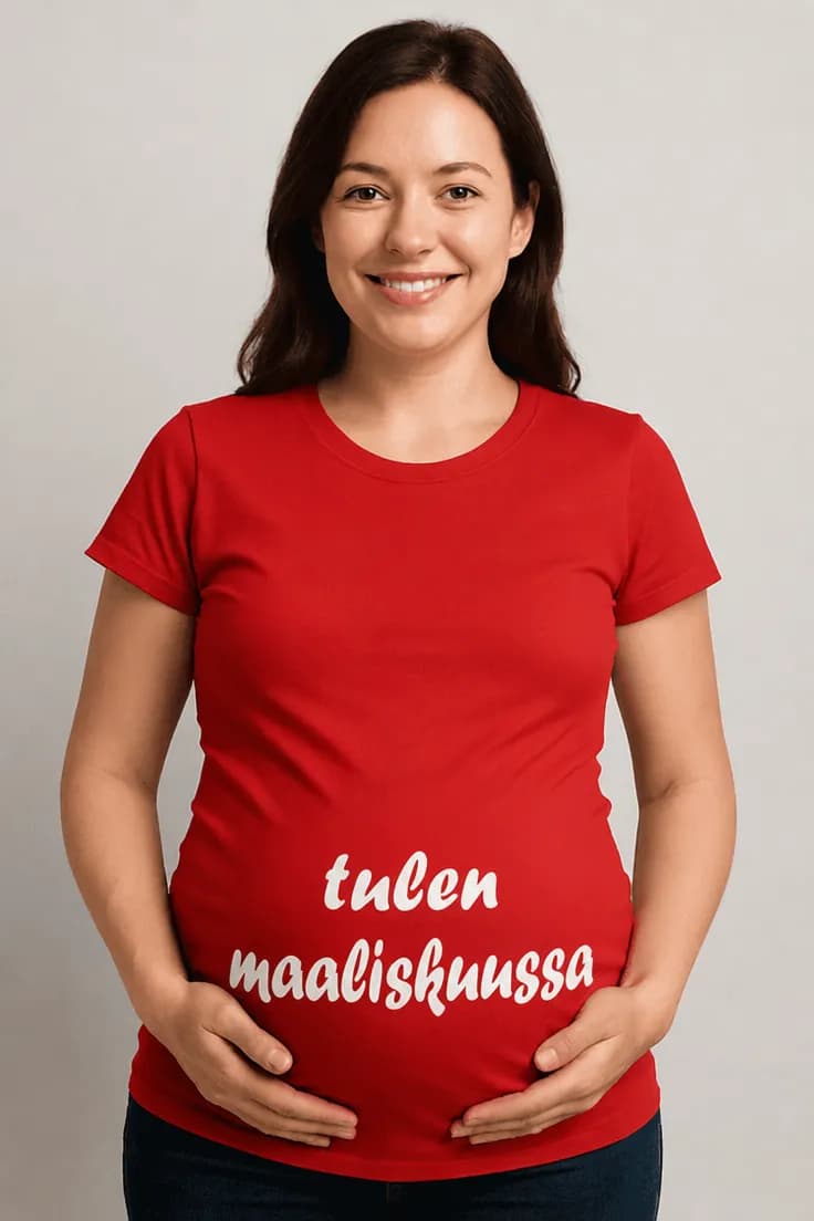 Äitiys t-paita Tulen maaliskuussa