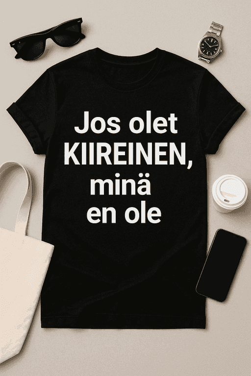Jos olet kiireinen, minä en ole - T-paita