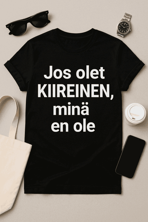 Jos olet kiireinen, minä en ole - T-paita