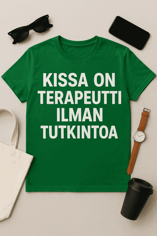 Kissa on terapeutti ilman tutkintoa - T-paita