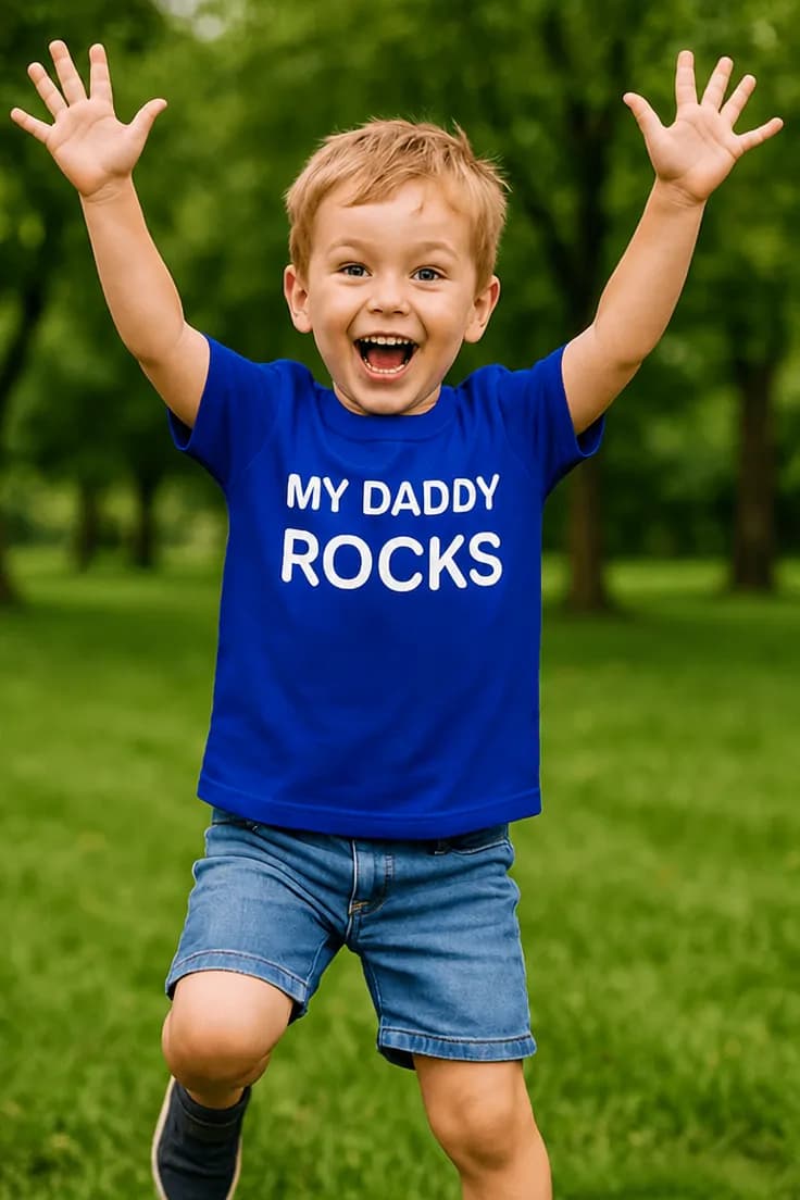 Lasten t-paita Isä rokkaa – 949 MY DADDY ROCKS