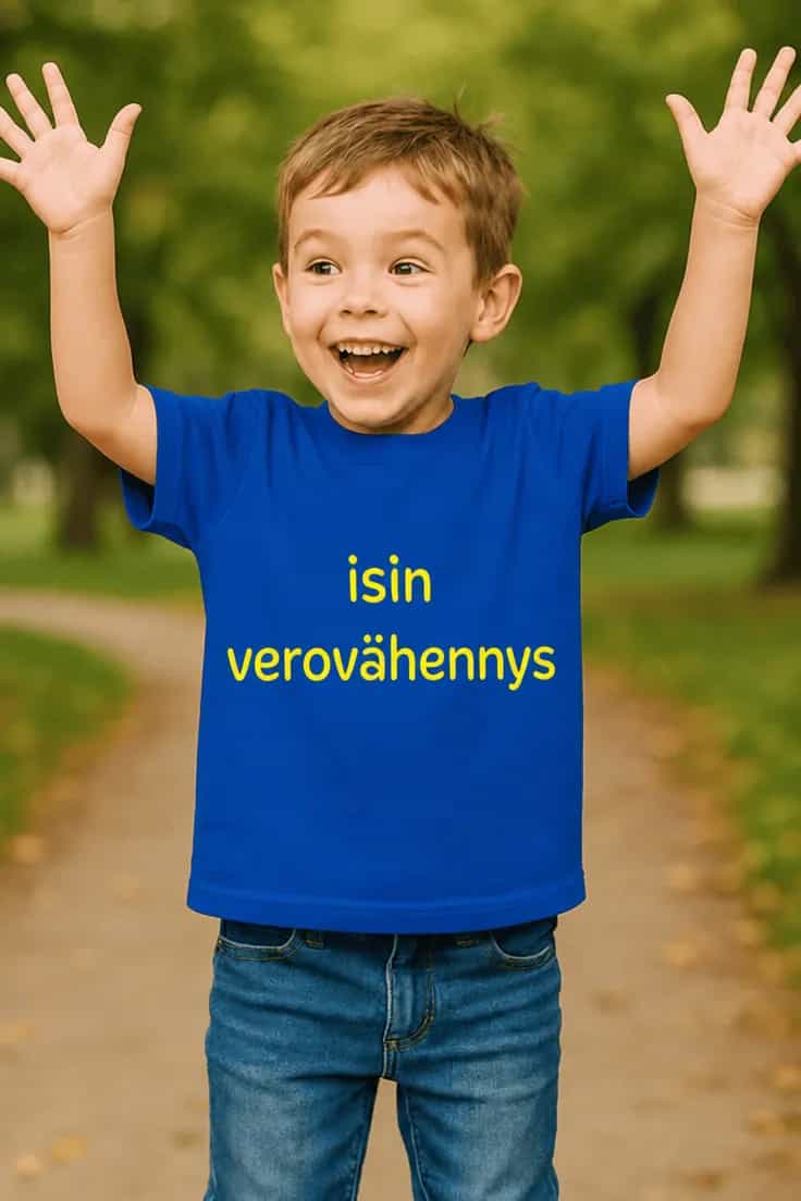 Lasten t-paita Isin verovähennys