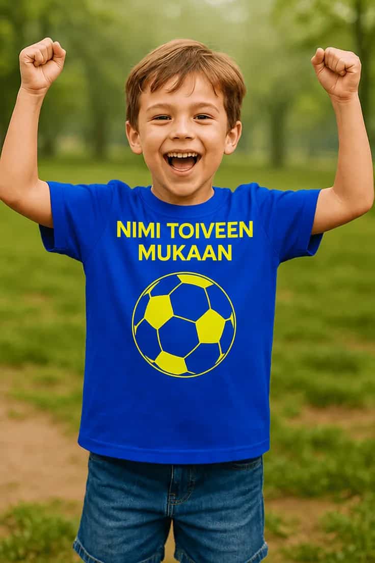 Lasten t-paita pallo omalla nimellä | NIMI TOIVEEN MUKAAN
