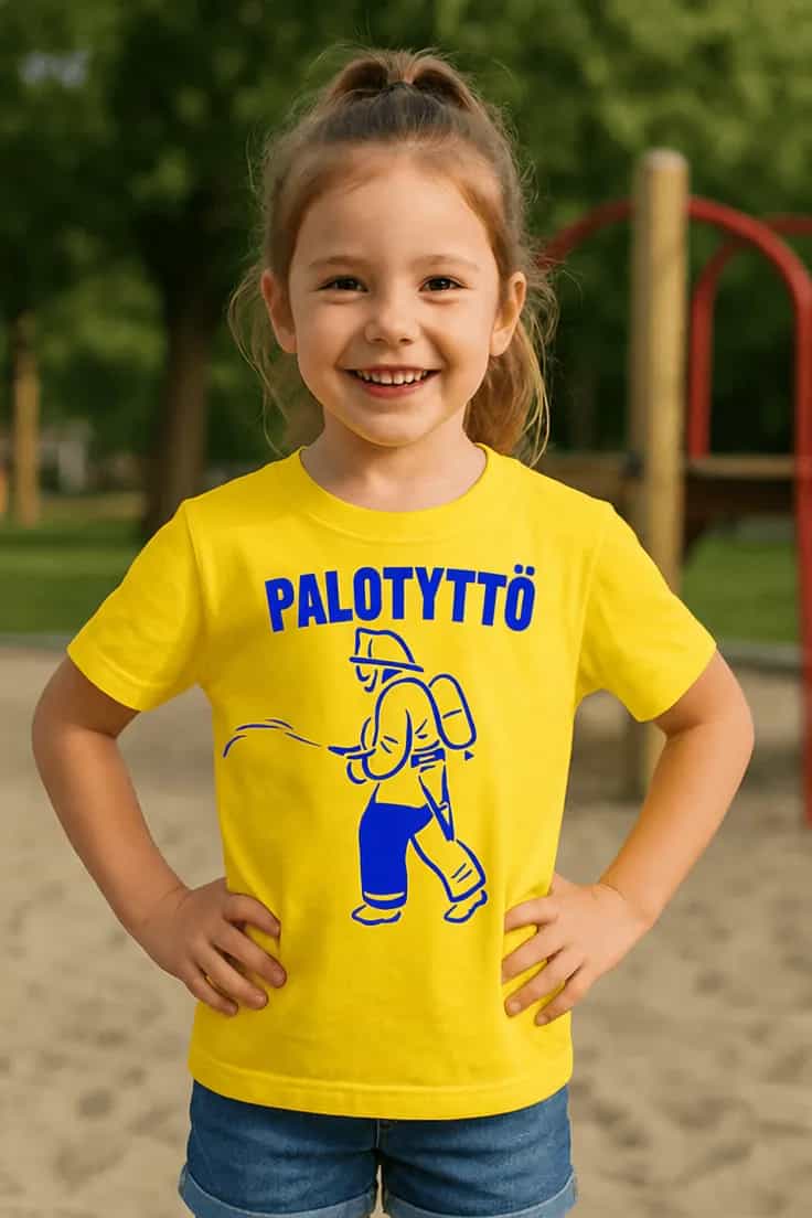 Lasten t-paita Palotyttö – PALOTYTTÖ
