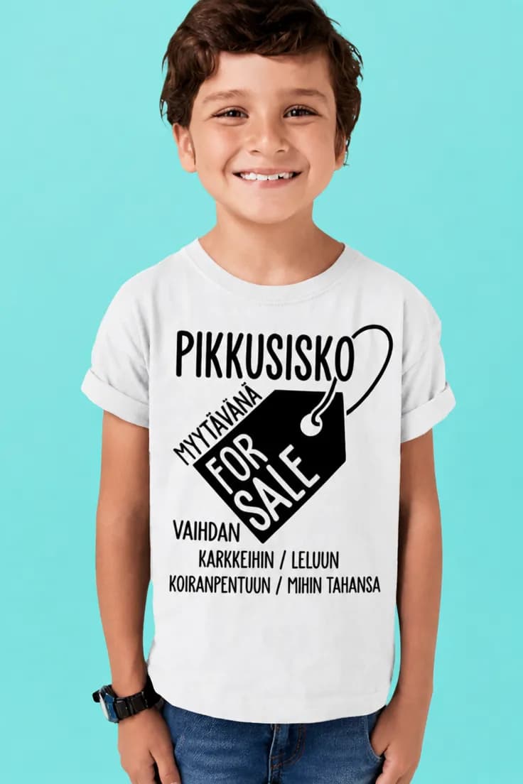 Lasten t-paita Pikkusisko myytävänä – PIKKUSISKO