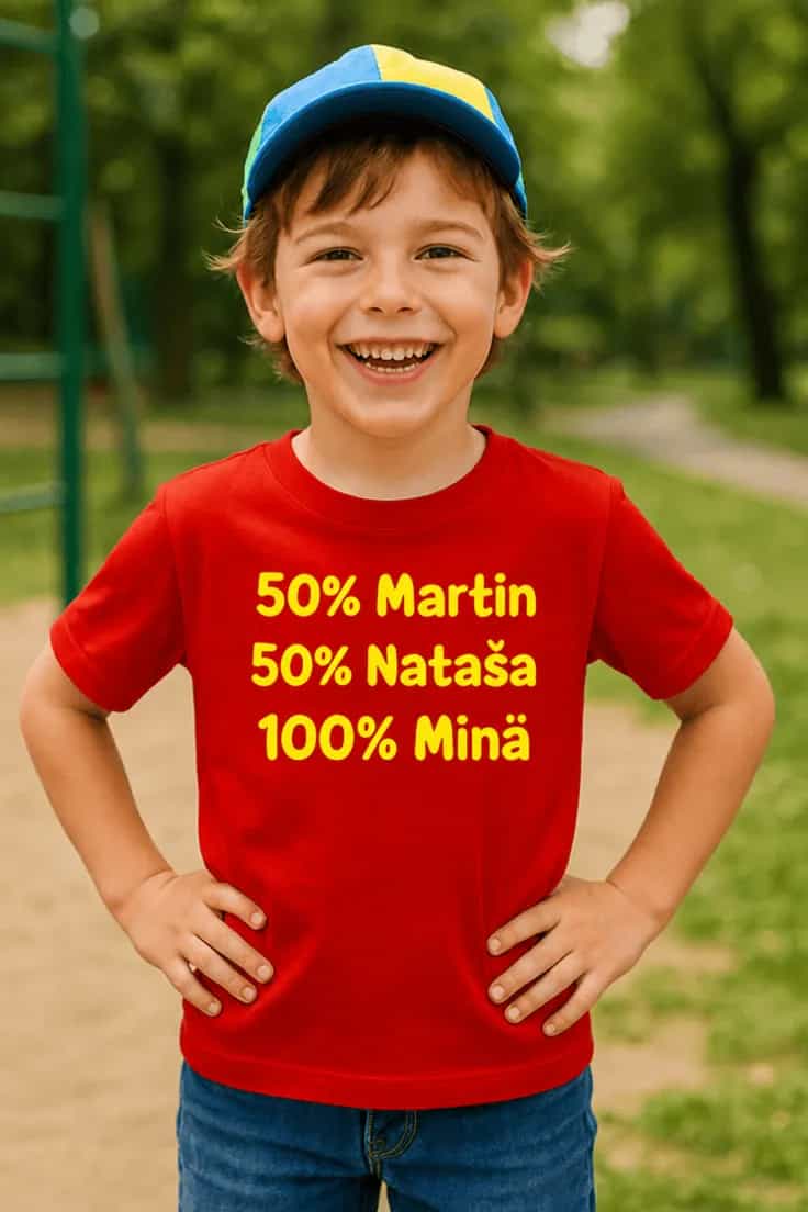Lasten t-paita vanhemmat nimellä – 50% Martin