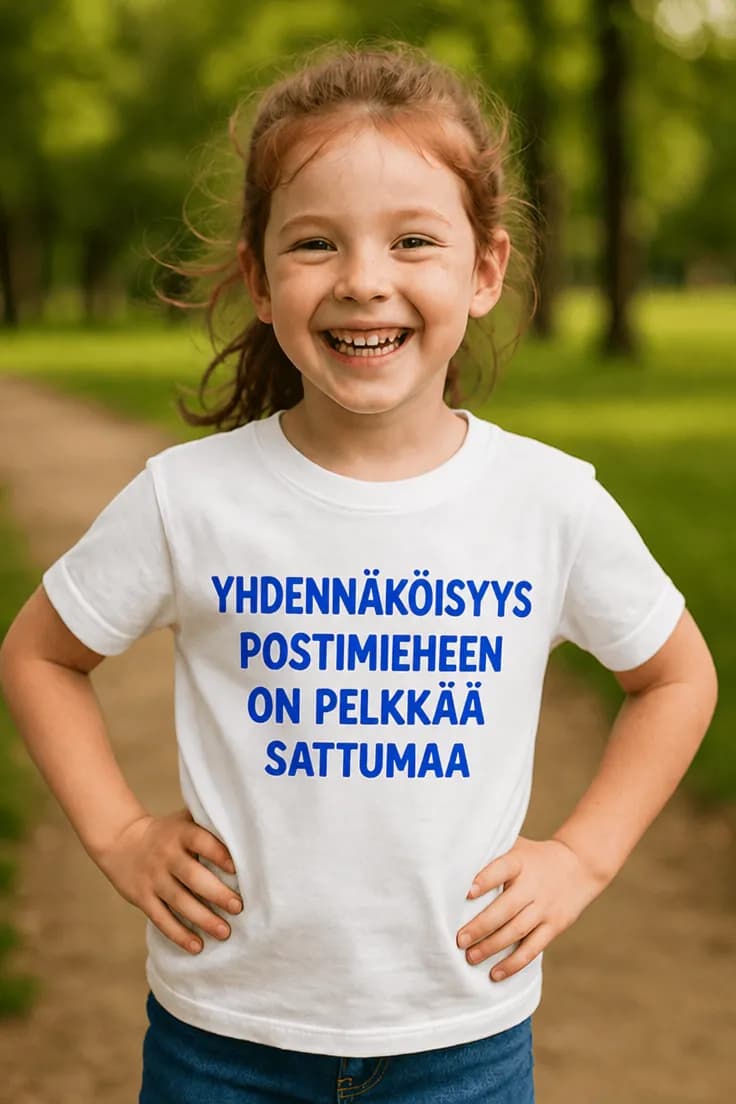 Lasten t-paita Yhdennäköisyys postimieheen on sattumaa