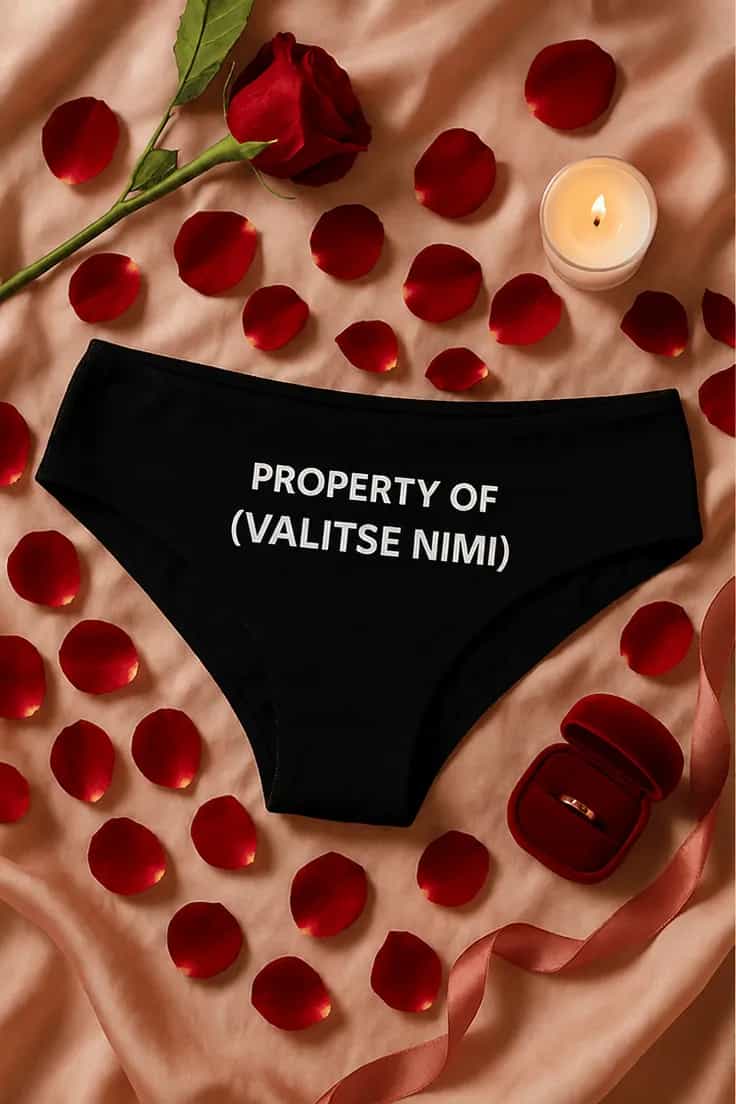 Naisten alusvaatteet Property of – omalla nimellä