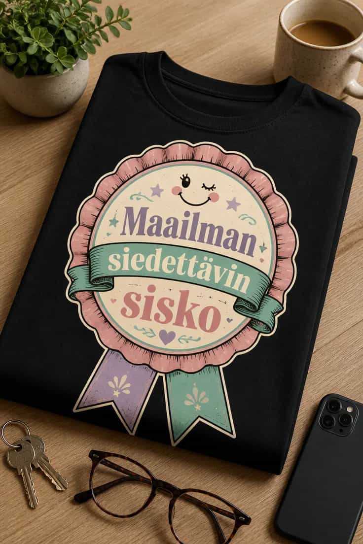 Siskon t-paita – Maailman siedettävin sisko