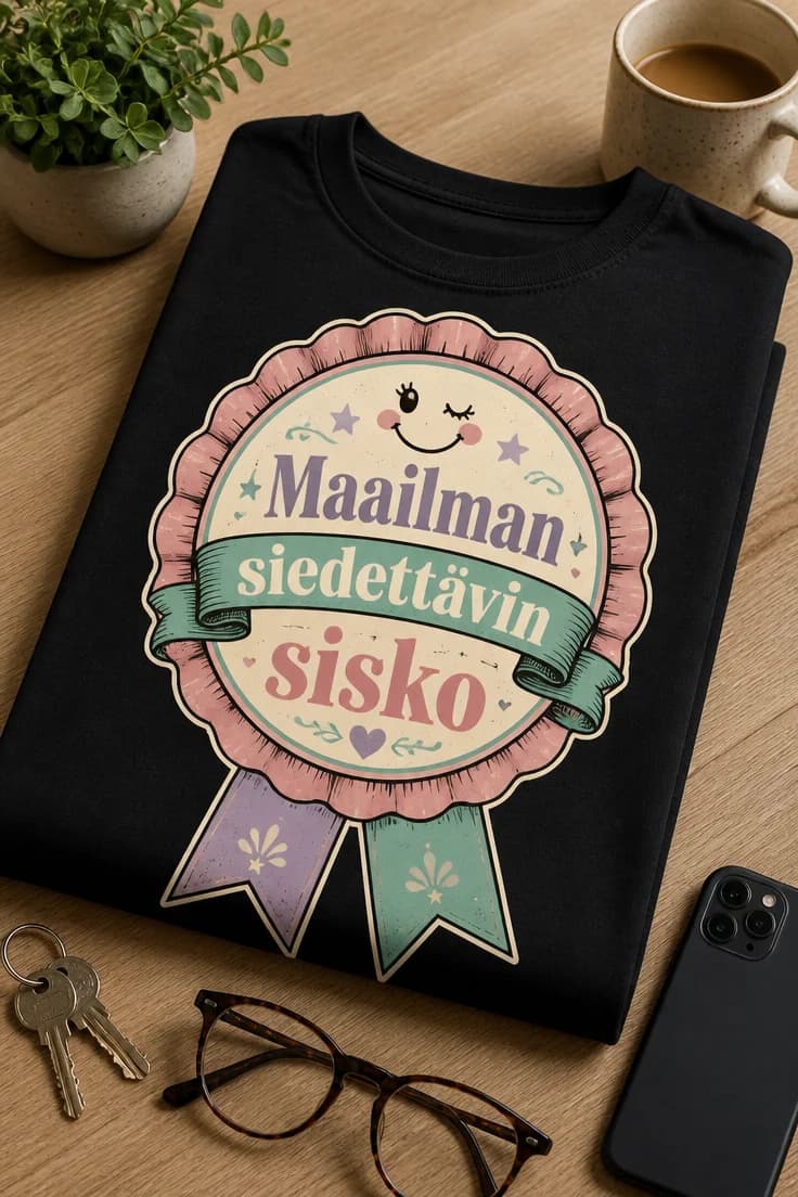 Siskon t-paita – Maailman siedettävin sisko