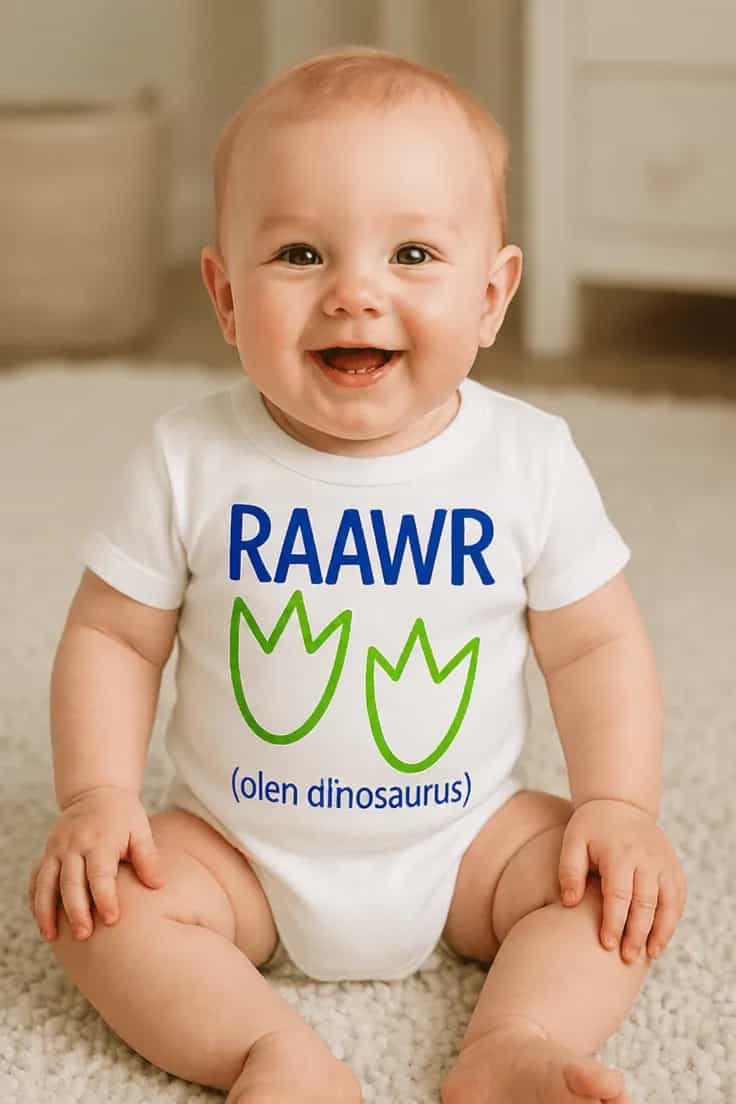Vauvan body Dinosaurus – RAAWR (olen dinosaurus)