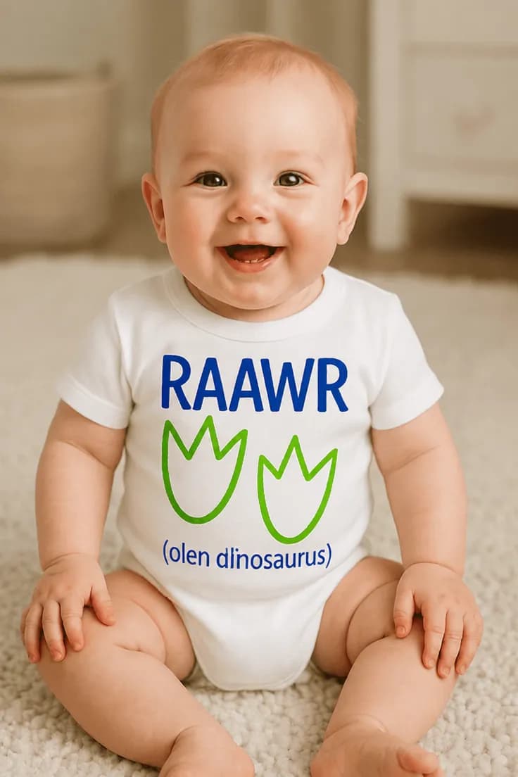 Vauvan body Dinosaurus – RAAWR (olen dinosaurus)