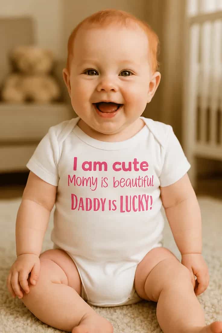 Vauvan body I am cute Momy is beautiful DADDY IS LUCKY!