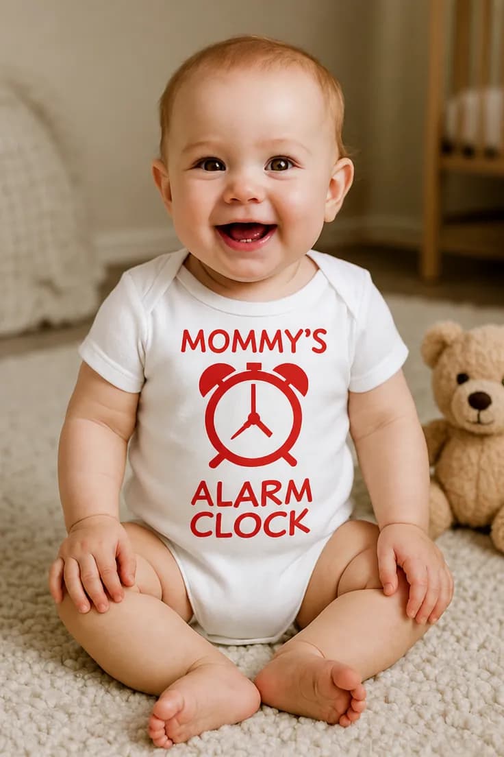Vauvan body Äidin herätyskello - MOMMY'S ALARM CLOCK