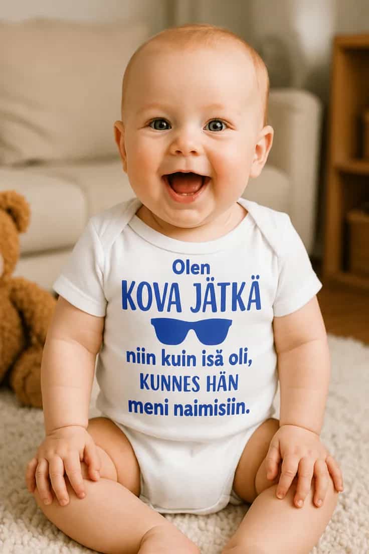 Vauvan body Kova jätkä kuin isä – Olen KOVA JÄTKÄ