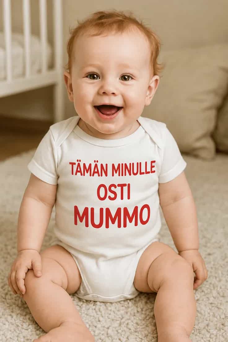 Vauvan body Mummo osti tämän – TÄMÄN MINULLE OSTI MUMMO