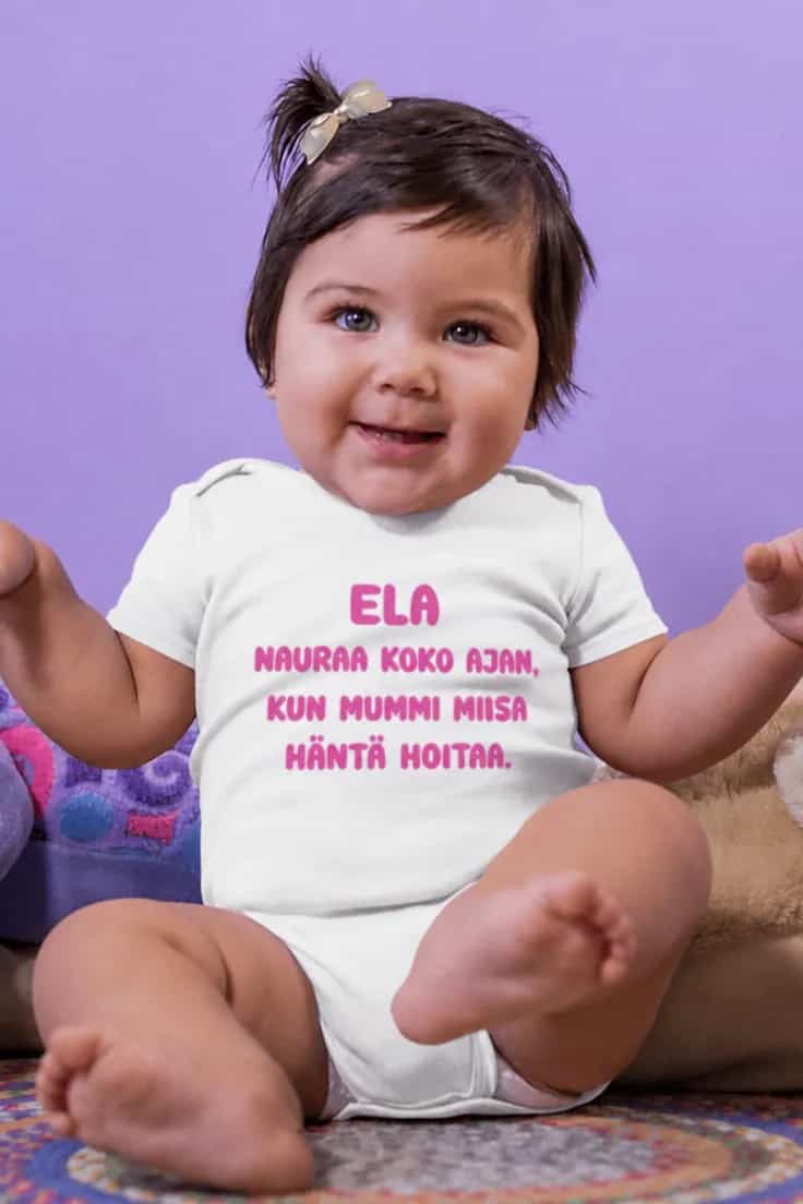 Vauvan body Naurava vauva nimellä – ELLA