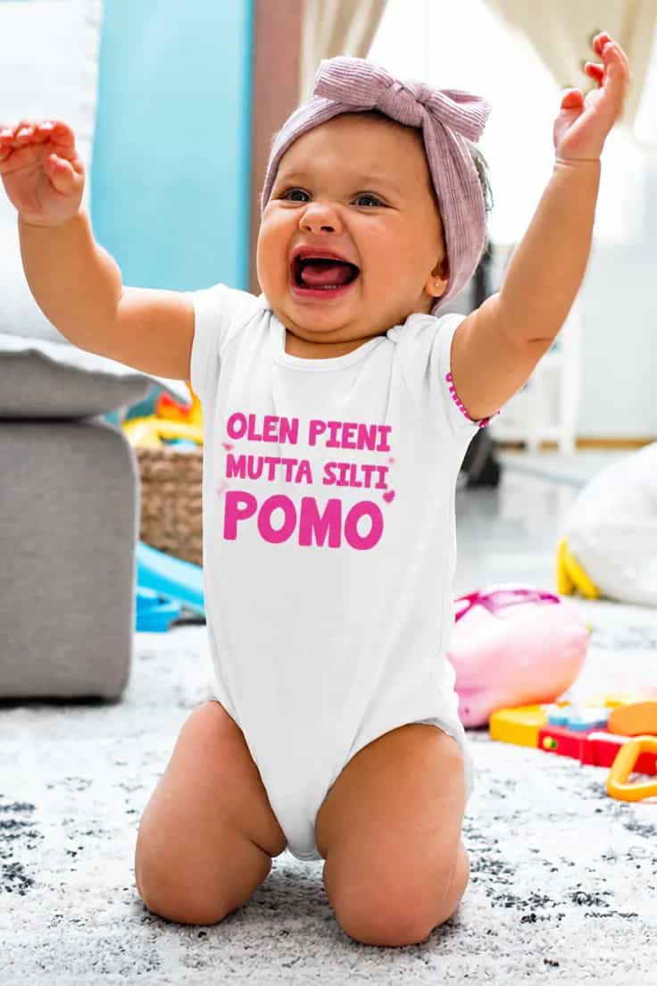 Vauvan body Pieni pomo – OLEN PIENI MUTTA SILTI POMO