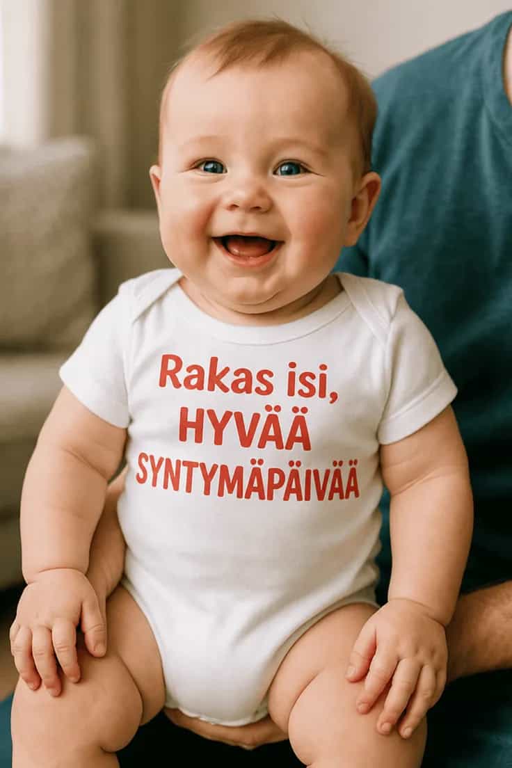 Vauvan body rakas isi omalla tekstillä